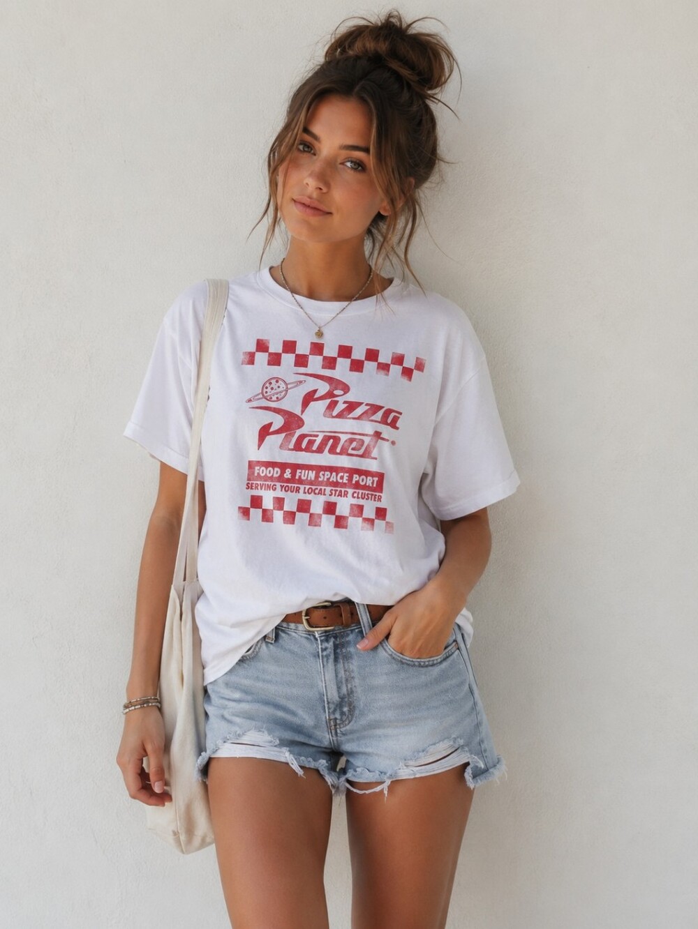 Disney Toy Story Pizza Planet Graphic Tee - White & Red